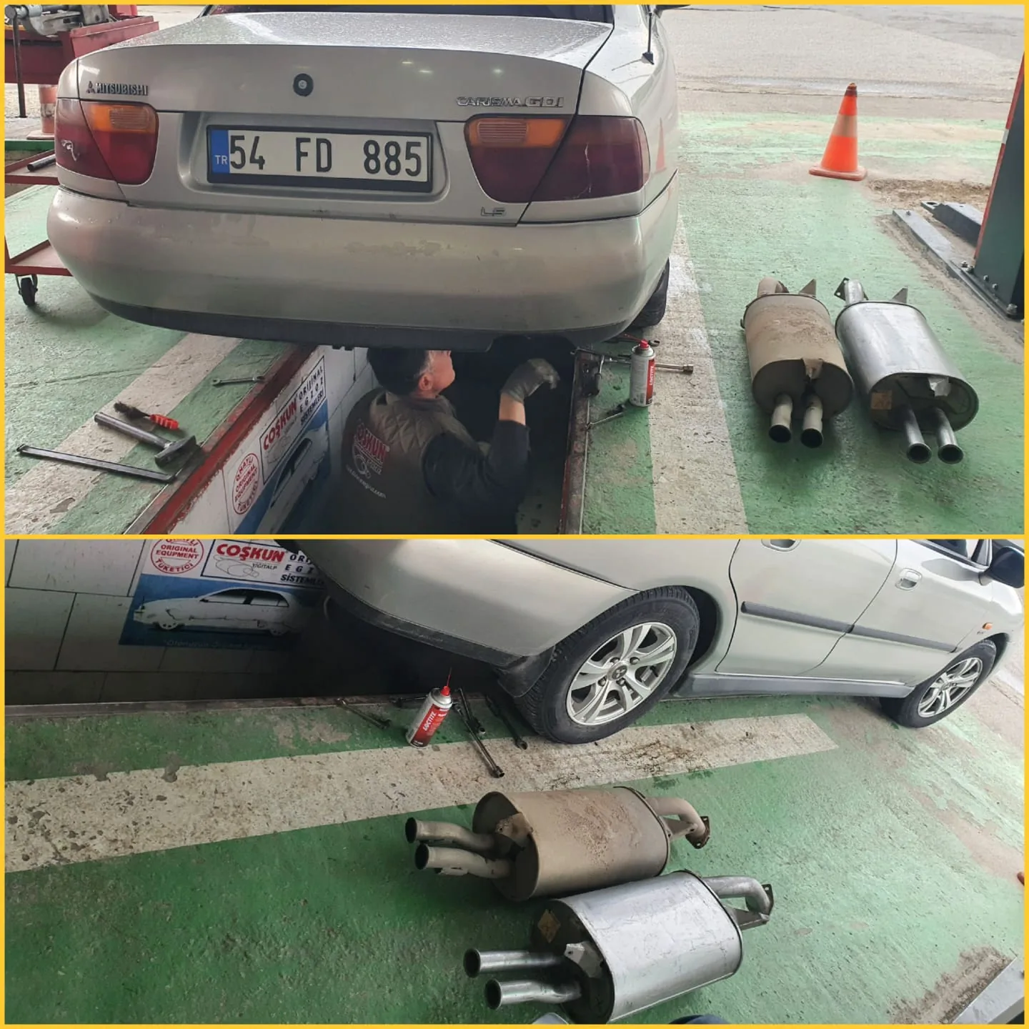 Araç yanında ve araç altında görülen susturucular